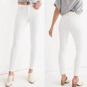 Madewell 9" High Riser Skinny Skinny White Jeans Size 28